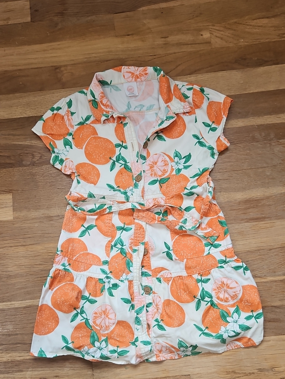 wonder nation White Top with Orange & Green Citrus Print